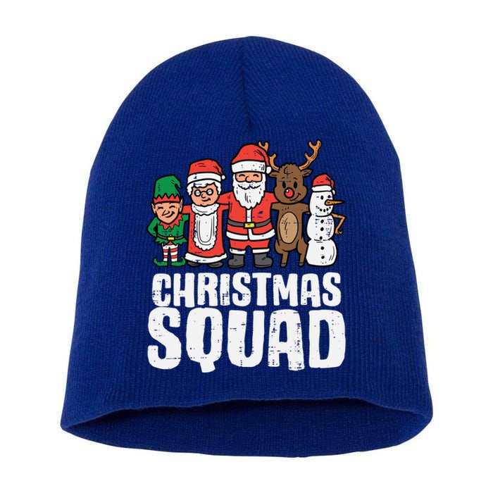 Christmas Squad Santa Xmas Family Boys Girls Cute Gift Short Acrylic Beanie