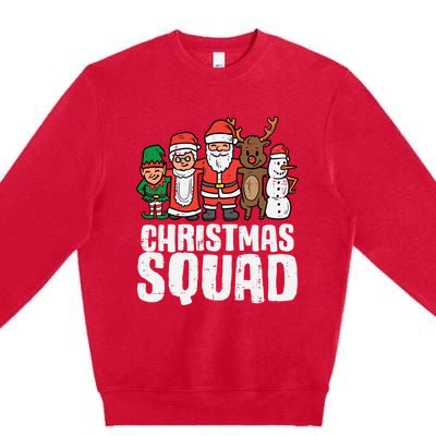 Christmas Squad Santa Xmas Family Boys Girls Cute Gift Premium Crewneck Sweatshirt