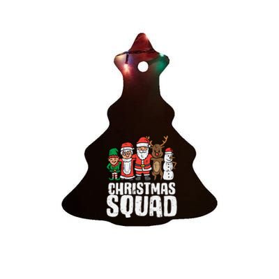 Christmas Squad Santa Xmas Family Boys Girls Cute Gift Ceramic Tree Ornament