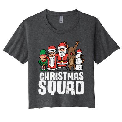 Christmas Squad Santa Xmas Family Boys Girls Cute Gift Women's Crop Top Tee