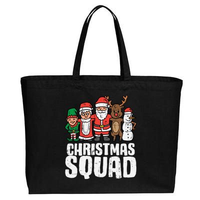 Christmas Squad Santa Xmas Family Boys Girls Cute Gift Cotton Canvas Jumbo Tote