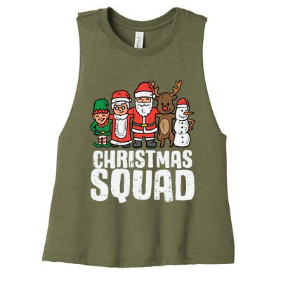 Christmas Squad Santa Xmas Family Boys Girls Cute Gift Women's Racerback Cropped Tank