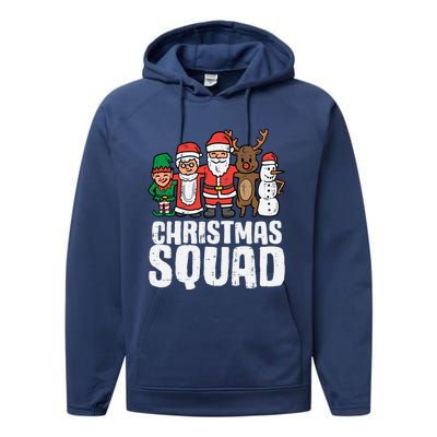 Christmas Squad Santa Xmas Family Boys Girls Cute Gift Performance Fleece Hoodie