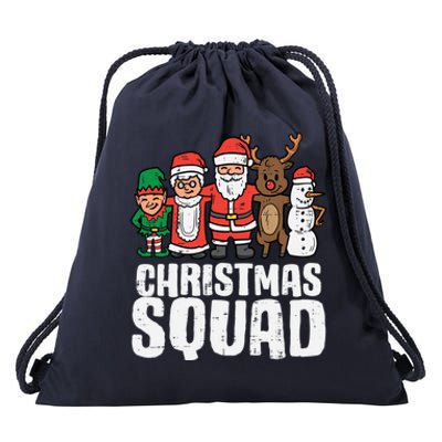 Christmas Squad Santa Xmas Family Boys Girls Cute Gift Drawstring Bag