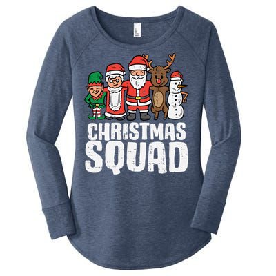 Christmas Squad Santa Xmas Family Boys Girls Cute Gift Women's Perfect Tri Tunic Long Sleeve Shirt