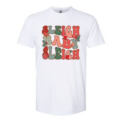 Christmas Sleigh Sleigh Groovy Xmas Funny Gift Softstyle® CVC T-Shirt