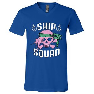 Cruise Ship Squad Pirate Vacation Trip Friends Group Funny Gift V-Neck T-Shirt