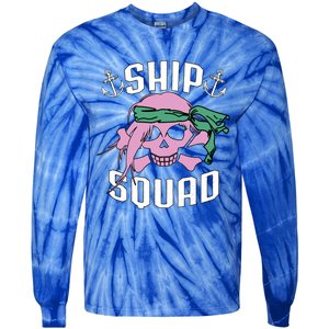 Cruise Ship Squad Pirate Vacation Trip Friends Group Funny Gift Tie-Dye Long Sleeve Shirt