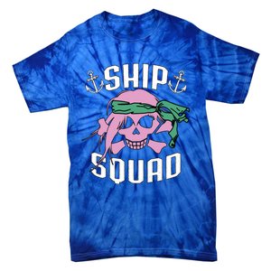 Cruise Ship Squad Pirate Vacation Trip Friends Group Funny Gift Tie-Dye T-Shirt