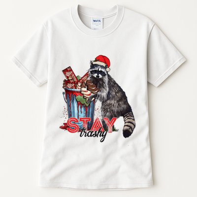 Christmas Snack Stay Funny Trashy Raccoon Opossums Santa Hat Tall T-Shirt