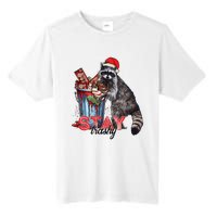 Christmas Snack Stay Funny Trashy Raccoon Opossums Santa Hat Tall Fusion ChromaSoft Performance T-Shirt