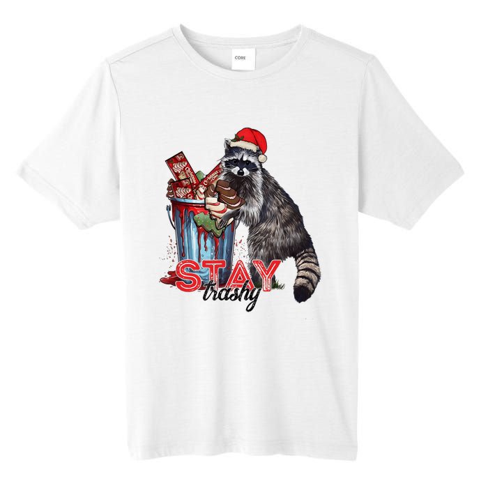 Christmas Snack Stay Funny Trashy Raccoon Opossums Santa Hat Tall Fusion ChromaSoft Performance T-Shirt