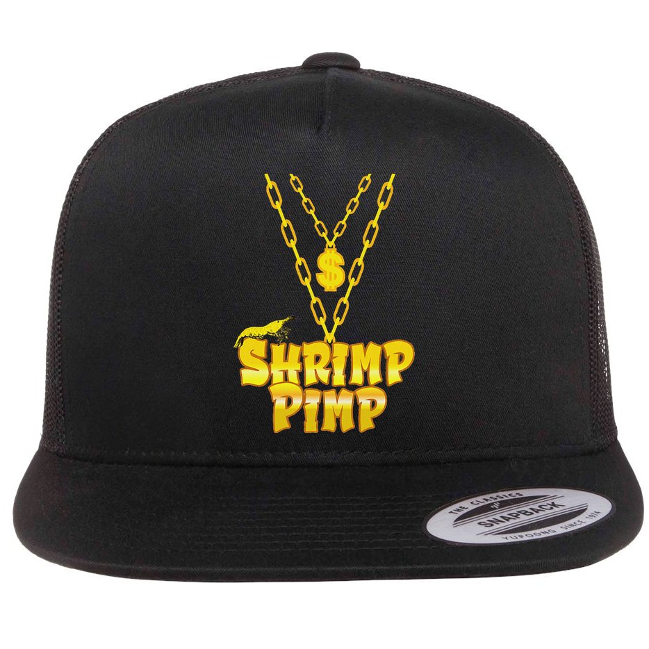 Cherry Shrimp Shrimp Pimp Necklace Funny Aquarium Jewelry Flat Bill Trucker Hat