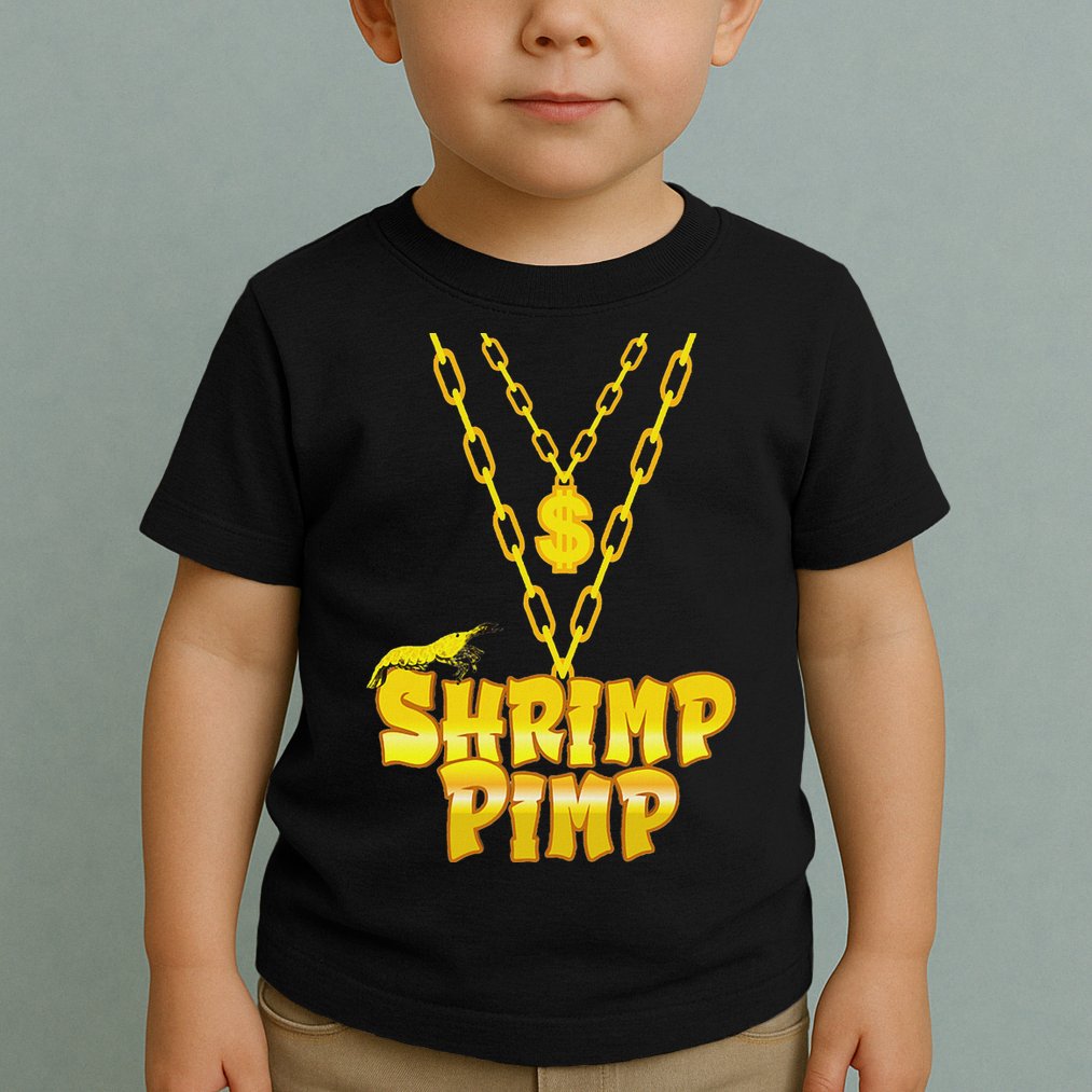 Cherry Shrimp Shrimp Pimp Necklace Funny Aquarium Jewelry Toddler T-Shirt
