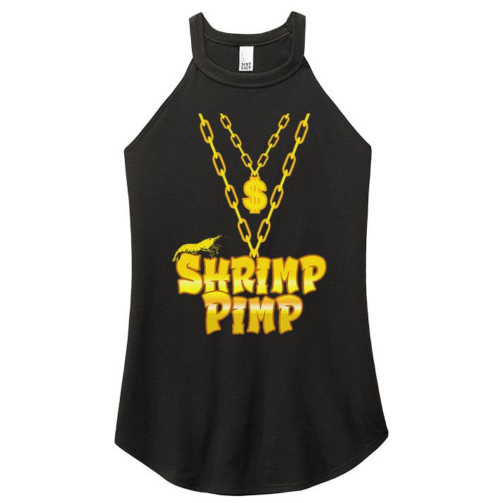 Cherry Shrimp Shrimp Pimp Necklace Funny Aquarium Jewelry Women's Perfect Tri Rocker Tank