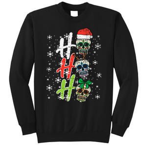 Christmas Sugar Skull Ho Ho Ho Xmas Mexican Sweatshirt