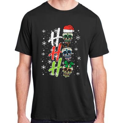 Christmas Sugar Skull Ho Ho Ho Xmas Mexican Adult ChromaSoft Performance T-Shirt