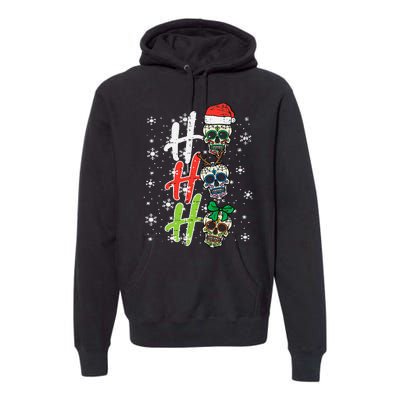 Christmas Sugar Skull Ho Ho Ho Xmas Mexican Premium Hoodie