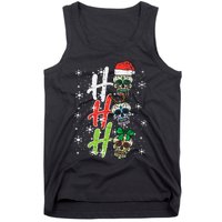 Christmas Sugar Skull Ho Ho Ho Xmas Mexican Tank Top