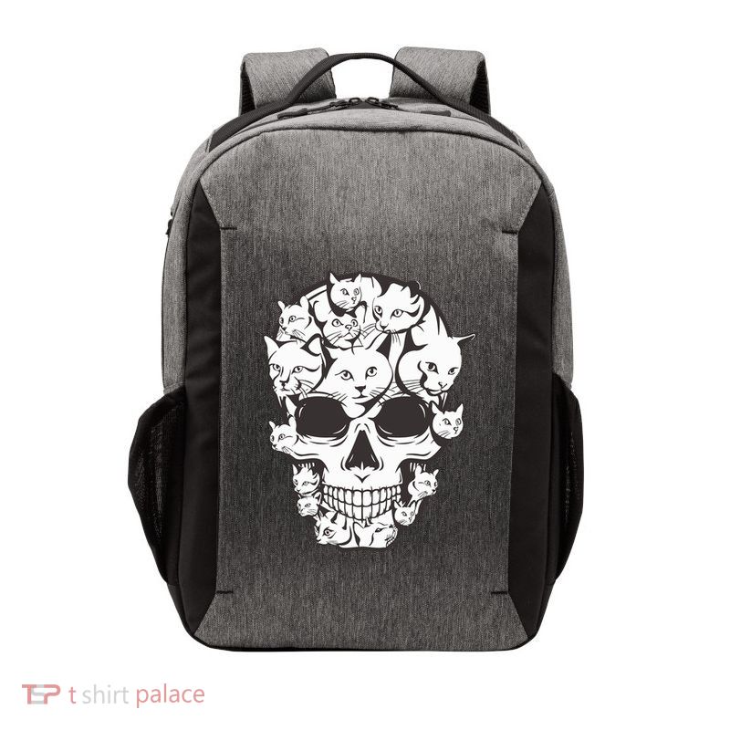 Cat Skull Skeleton Head Cats Scary Goth Punk Horror Kittys Vector Backpack