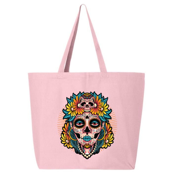 Catrina Sugar Skull Dia De Los Muertos 25L Jumbo Tote