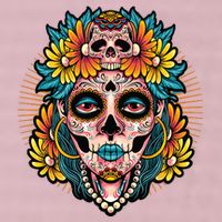Catrina Sugar Skull Dia De Los Muertos 25L Jumbo Tote