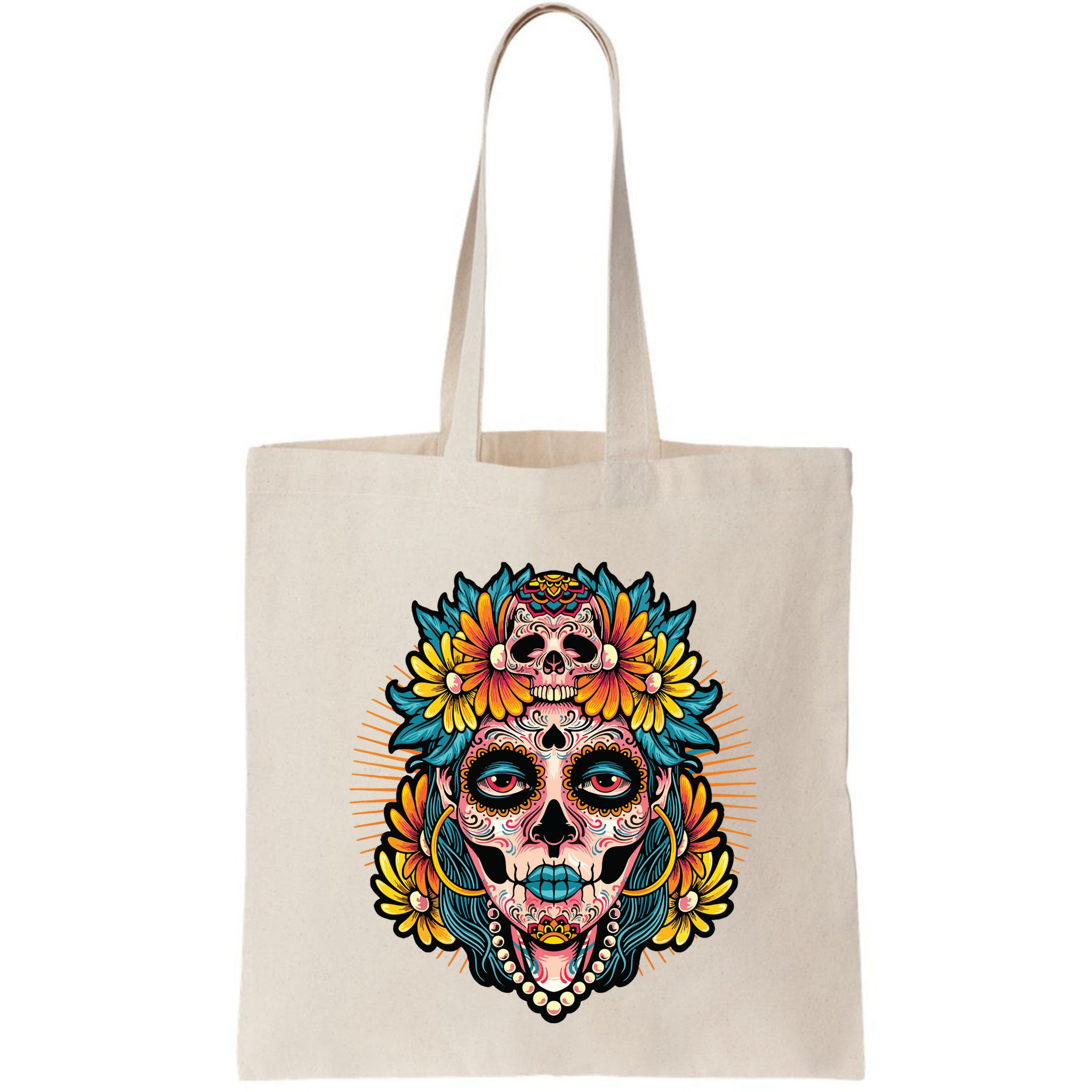 Catrina Sugar Skull Dia De Los Muertos Bag