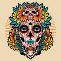 Catrina Sugar Skull Dia De Los Muertos Bag