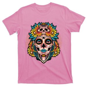 Catrina Sugar Skull Dia De Los Muertos T-Shirt