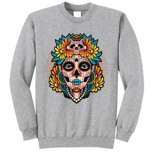 Catrina Sugar Skull Dia De Los Muertos Sweatshirt