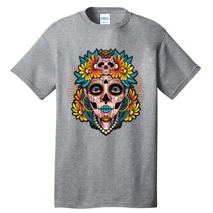 Catrina Sugar Skull Dia De Los Muertos Tall T-Shirt