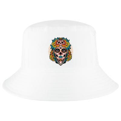 Catrina Sugar Skull Dia De Los Muertos Cool Comfort Performance Bucket Hat