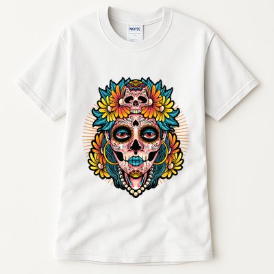 Catrina Sugar Skull Dia De Los Muertos Tall T-Shirt