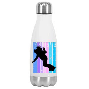 Cool Snowboarding Snowboarder Female Rider Ski Ice Winter Meaningful Gift Stainless Steel Insulated Water Bottle