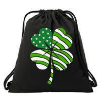 Clover Star St Patrick's Day Festive Holiday Drawstring Bag