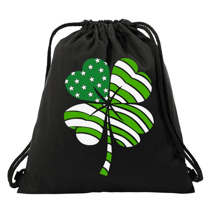Clover Star St Patrick's Day Festive Holiday Drawstring Bag
