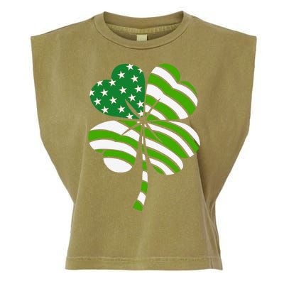 Clover Star St Patrick's Day Festive Holiday Garment-Dyed Women's Muscle Tee