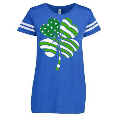 Clover Star St Patrick's Day Festive Holiday Enza Ladies Jersey Football T-Shirt