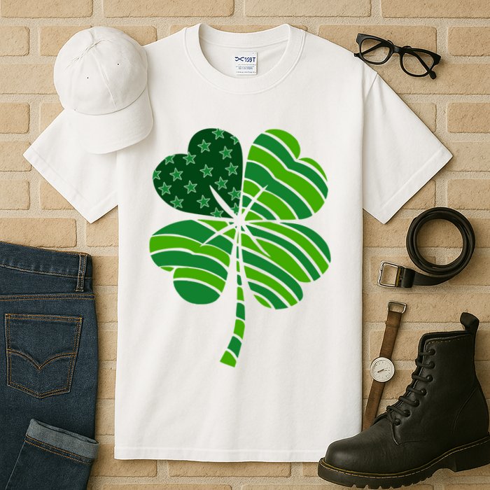 Clover Star St Patrick's Day Festive Holiday Tall T-Shirt