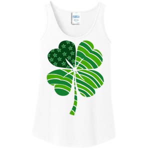 Clover Star St Patrick's Day Festive Holiday Ladies Essential Tank