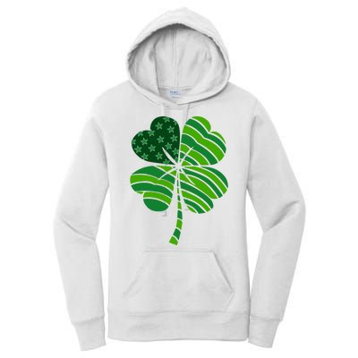 Clover Star St Patrick's Day Festive Holiday Women's Pullover Hoodie