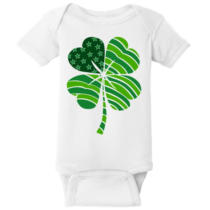 Clover Star St Patrick's Day Festive Holiday Baby Bodysuit