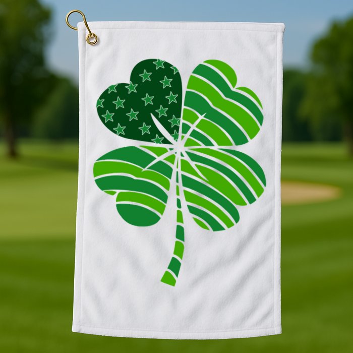 Clover Star St Patrick's Day Festive Holiday Golf Towel