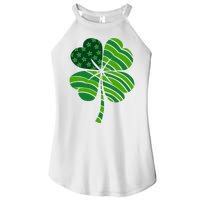 Clover Star St Patrick's Day Festive Holiday Women's Perfect Tri Rocker Tank