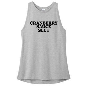 Cranberry Sauce Slut Ladies PosiCharge Tri-Blend Wicking Tank