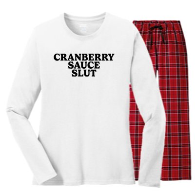 Cranberry Sauce Slut Women's Long Sleeve Flannel Pajama Set 