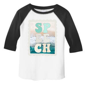 Cute Summer Slp Spring Speech Therapist Beachy Fun Speech Cool Gift Toddler Fine Jersey T-Shirt