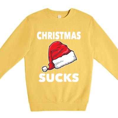 Christmas Sucks Scrooge Gift Premium Crewneck Sweatshirt