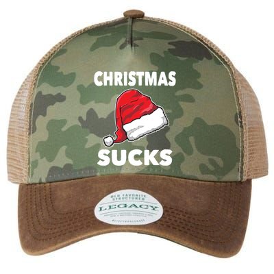 Christmas Sucks Scrooge Gift Legacy Tie Dye Trucker Hat