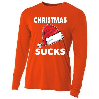 Christmas Sucks Scrooge Gift Cooling Performance Long Sleeve Crew